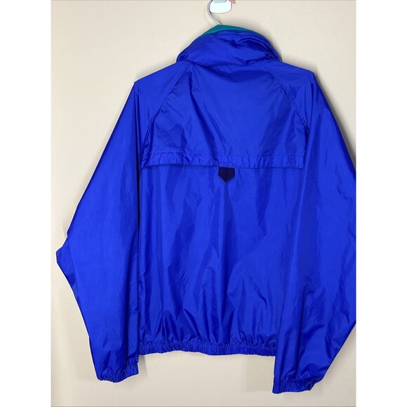 Vtg 90s Columbia Men's Windbreaker Jacket Full Zip Packable Hood Track Purple L - Picture 4 of 10